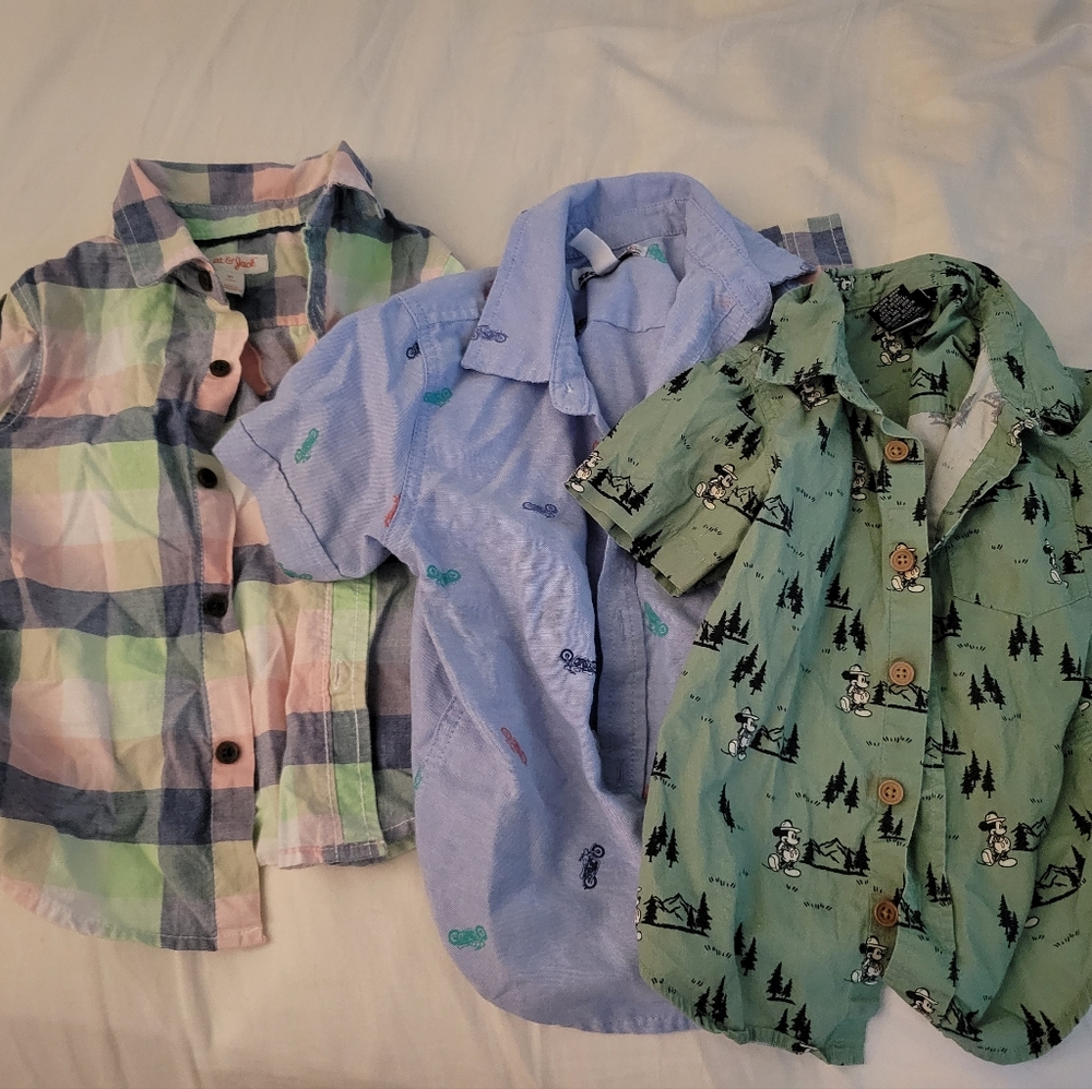 Three Boys 3T Button Up Shirts - Multiple Brands Bundle